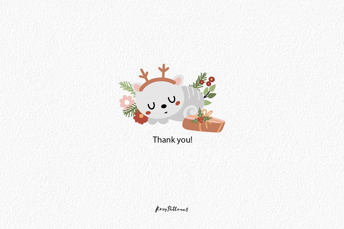 Christmas collection with animals, a Graphic by rosypatterns (Photo 9 of 9)