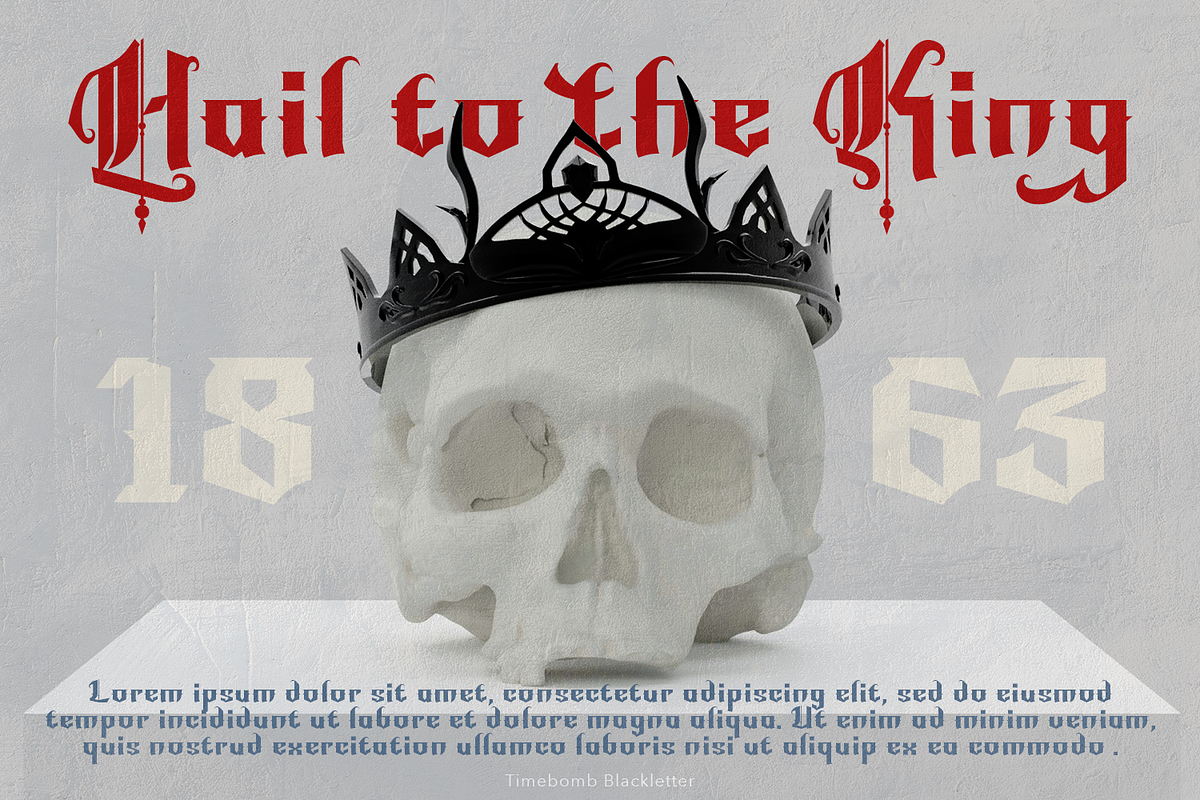 Timebomb Blackletter, a Blackletter Font by madeDeduk (Photo 9 of 14)
