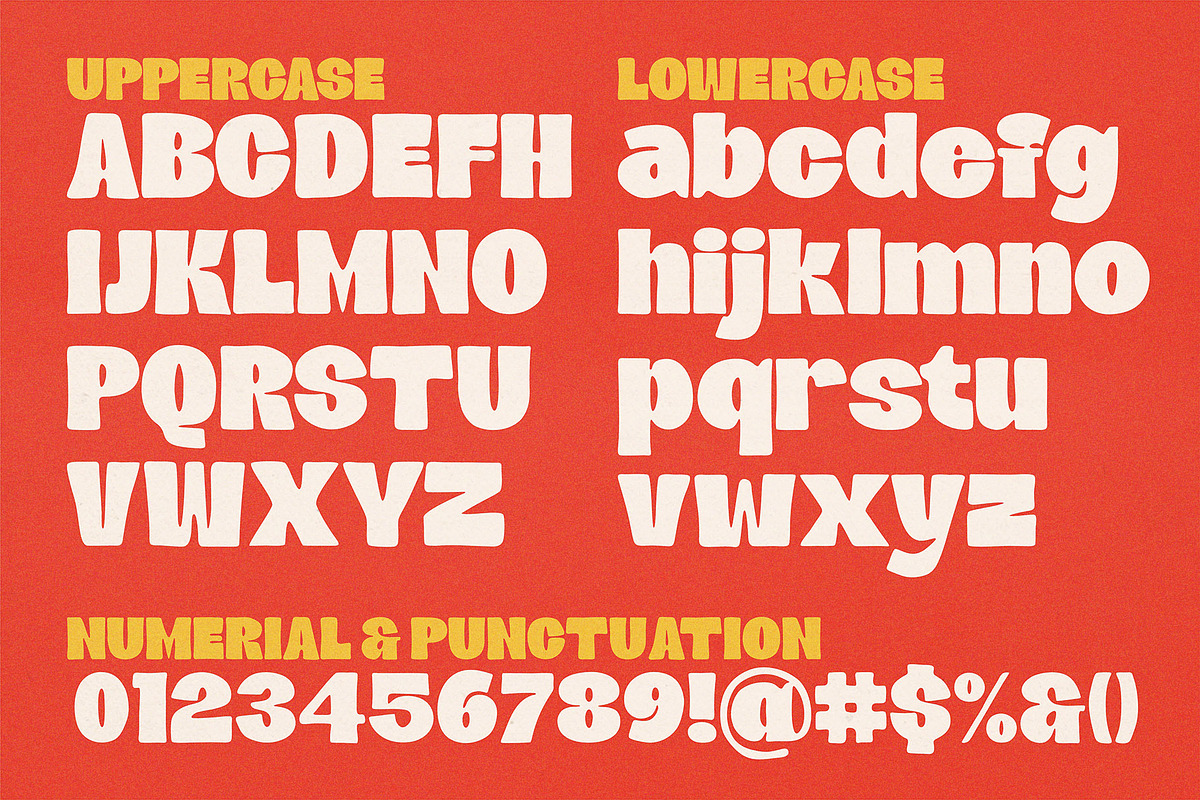 Rooly - Unique Chunky Display Font, a Sans Serif Font by Bentype Studio (Photo 6 of 7)