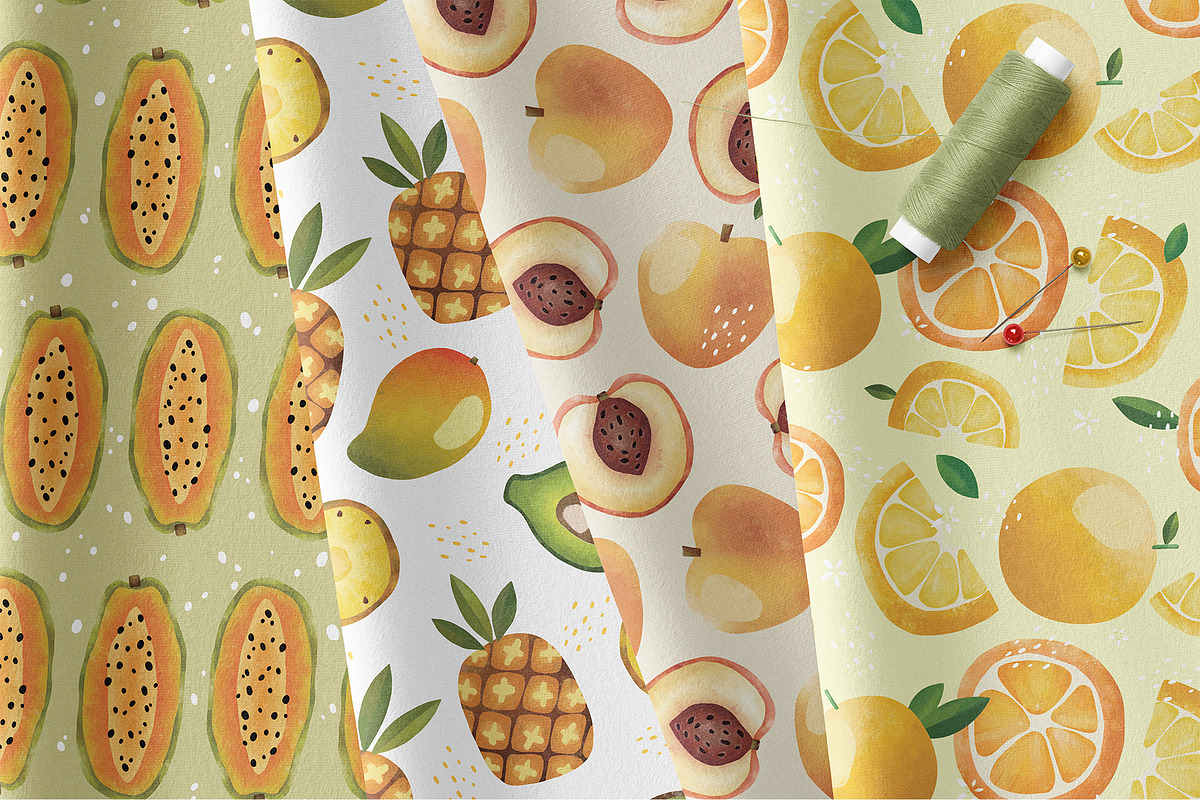 Fruit Garden - Elements and Patterns, a Decorative Illustration by Alisa Fimen Design (Photo 14 of 18)