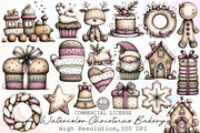 Watercolor ClipArt - Christmas Baker, an Illustration by Sublimation Artist (Thumbnail 1 of 6)