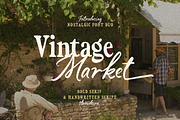 Vintage Market - Nostalgic Font Duo, a Serif Font by Sarid Ezra (Thumbnail 1 of 10)