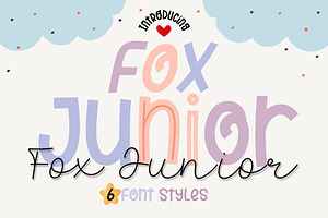 Fox Junior 6 Font Styles, a Symbol Font by Fox7 By Rattana