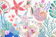 coastal watercolor clipart bundle, a Decorative Illustration by Patishop Art (Thumbnail 2 of 11)