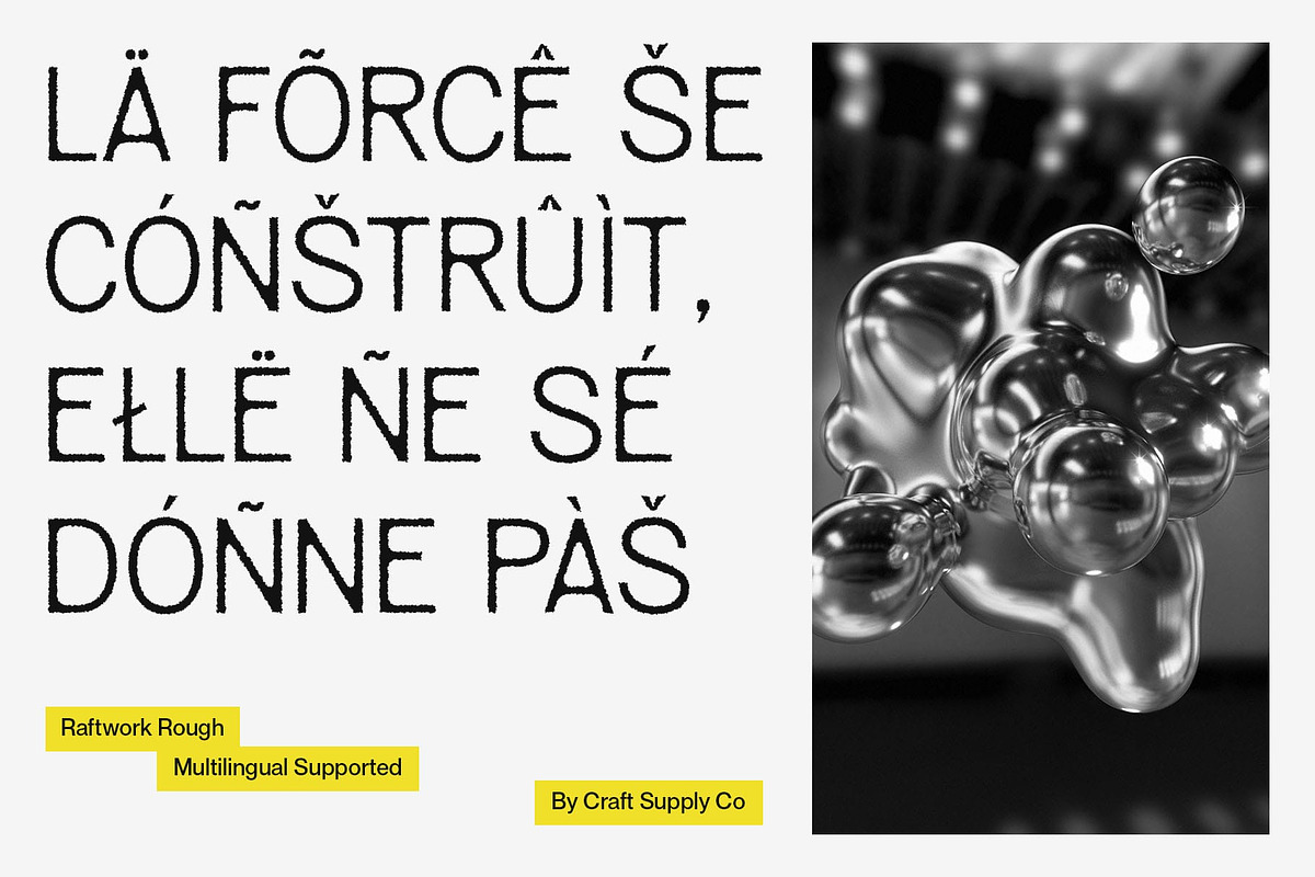 Raftwork Rough, a Sans Serif Font by Craft Supply Co. (Photo 5 of 8)