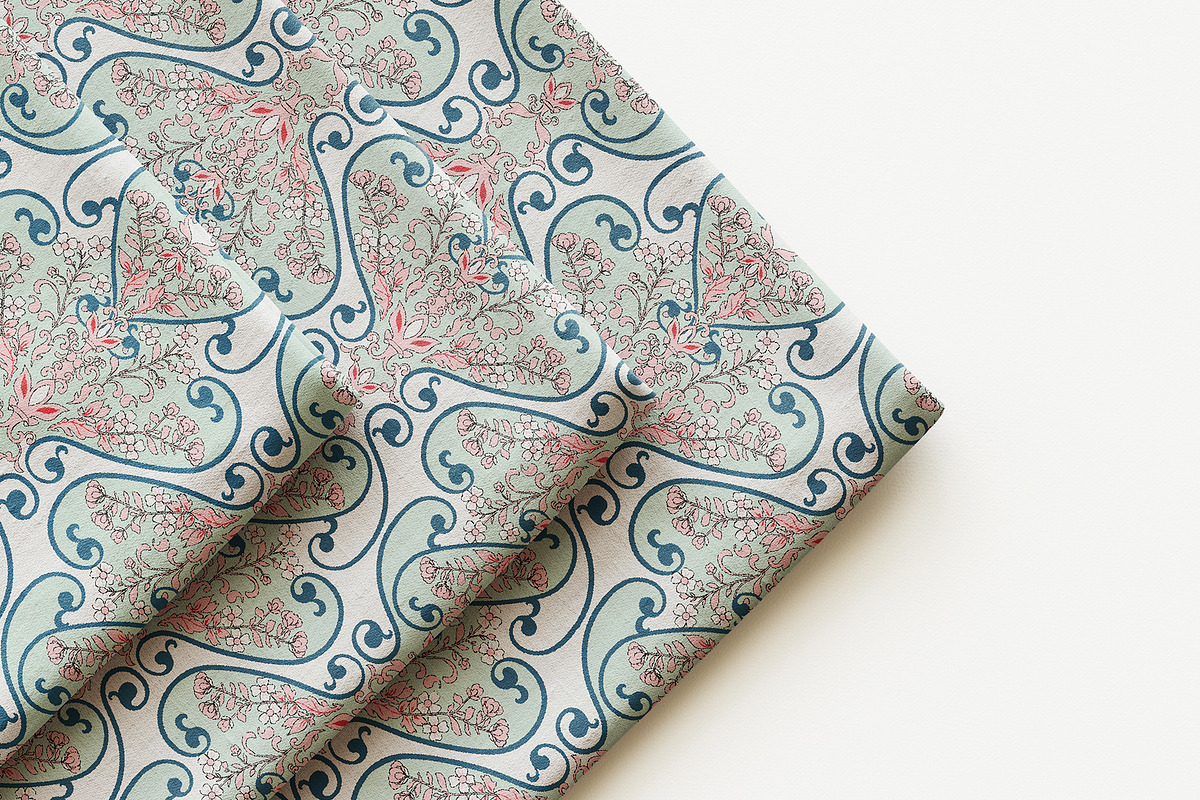 Ornamental Floral Tile Pattern, a Pattern Graphic by StudioGlouna (Photo 9 of 9)