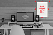 Home Recording Studio Mock-Up #2, a Mac Mockup by Bobboz Store (Thumbnail 5 of 5)