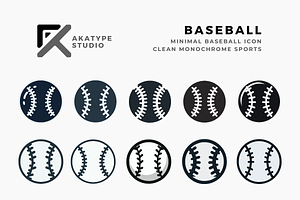 Baseball Icon Vector, an Icon by Akatype Studio