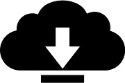 Cloud Download Silhouette, a Technology Illustration by abu67222 (Thumbnail 12 of 13)