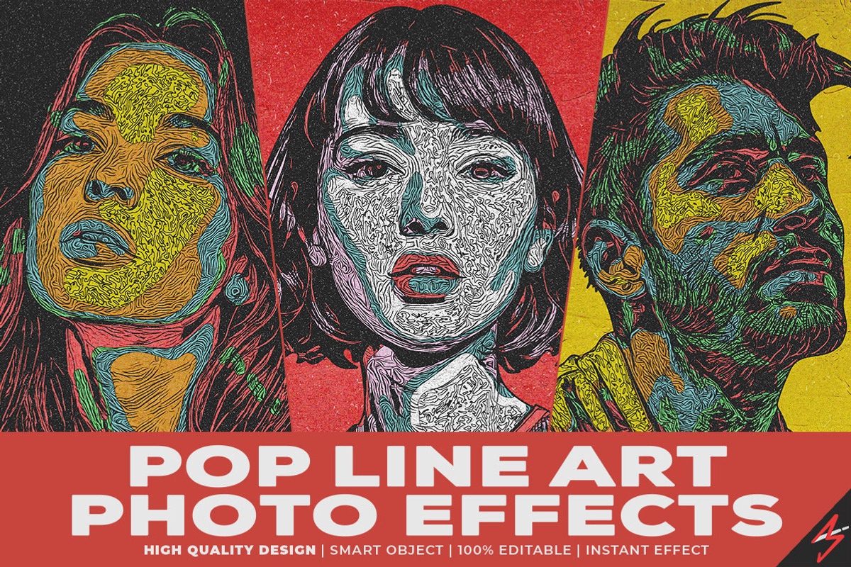 Pop Line Art Photo Effects, an Action Add-On by Amorjesu.com (Photo 1 of 43)