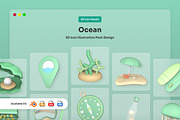 Tropical Sea 3D Icon Pack, a Work Illustration by twinstd (Thumbnail 1 of 6)