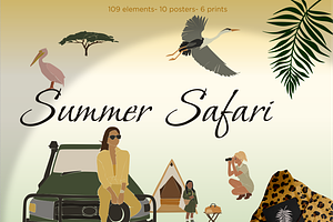Summer collection, girls on safari