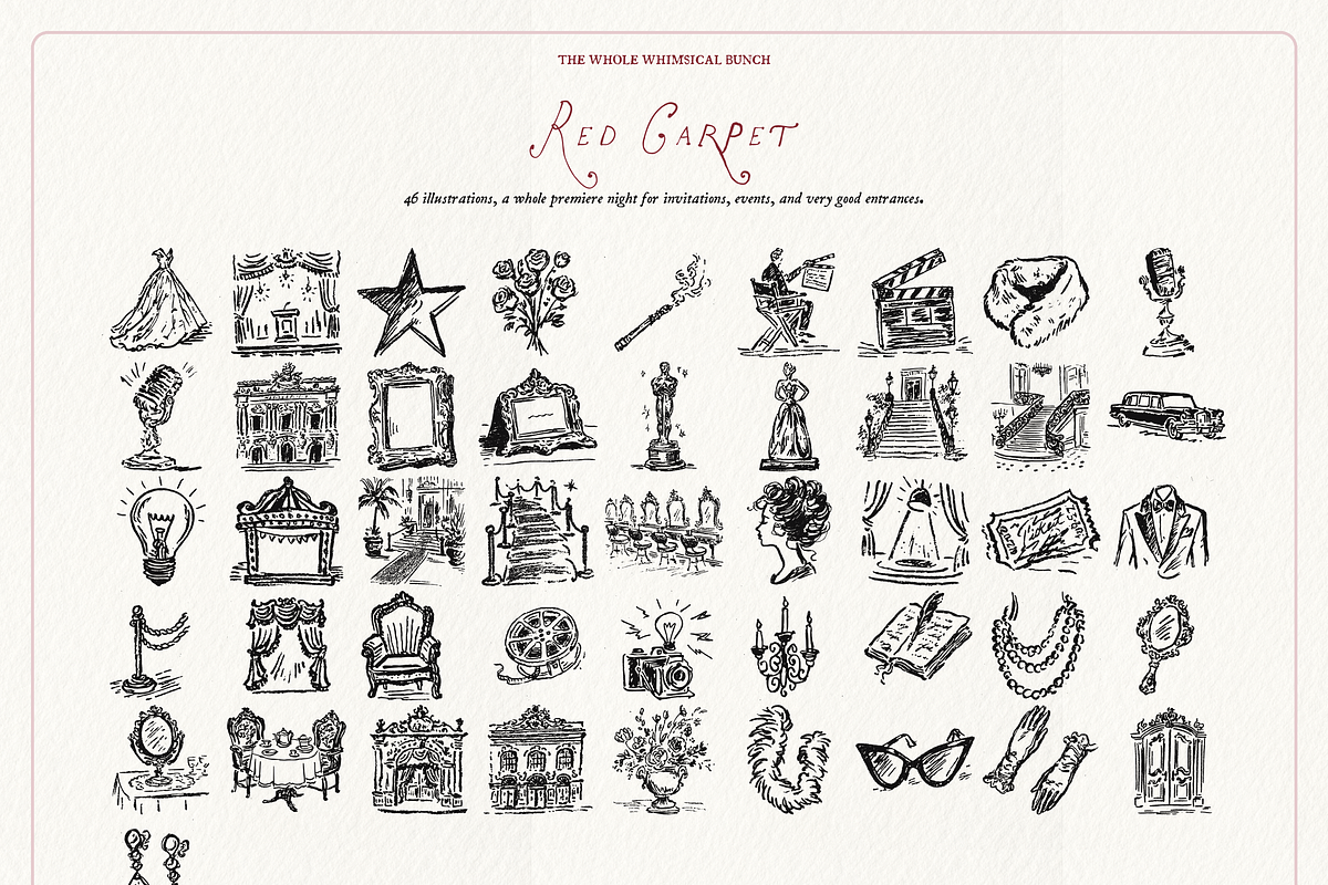 Black Tie Clipart Bundle, Gala Set, an Object Illustration by The October Creative (Photo 6 of 13)