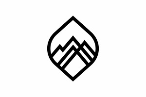 Simple Mountain Line Art Logo Design, a Branding & Logo Template by Buqancreative