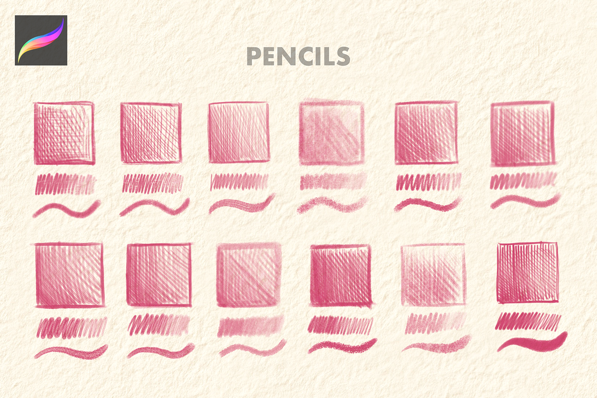 Procreate Brush Set - Pencil, Pastel, a Brush Add-On by Moon House Shop (Photo 4 of 6)