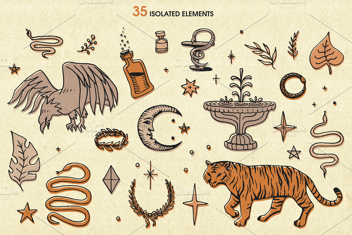 Antique dust illustrations kit, an Animal Illustration by Anastasia Koba (Photo 4 of 16)