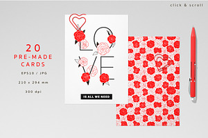 Cute Valentines Day Graphic Set