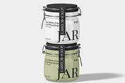 Jar With Clamp Lid Mockup, a Packaging Mockup by Unerispace (Thumbnail 2 of 5)