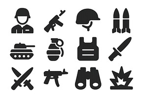 Military symbols and icons, an Object Illustration by ZinetroN