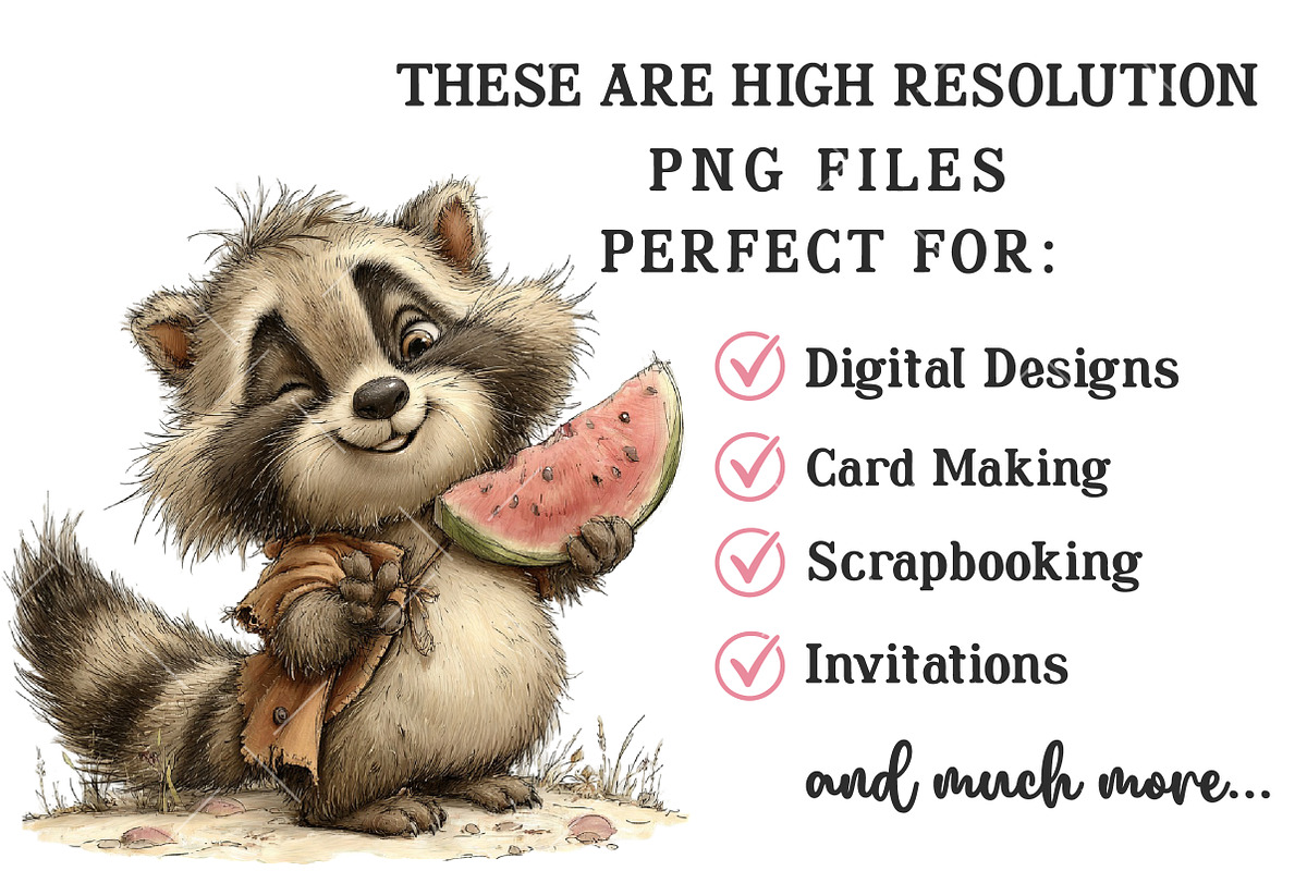 Summer Watermelon Animal PNG Clipart, an Illustration by OK Design (Photo 6 of 6)