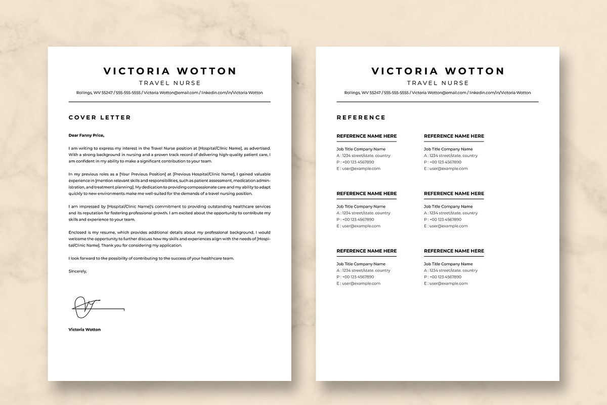 Travel Nurse Resume Template preview 4