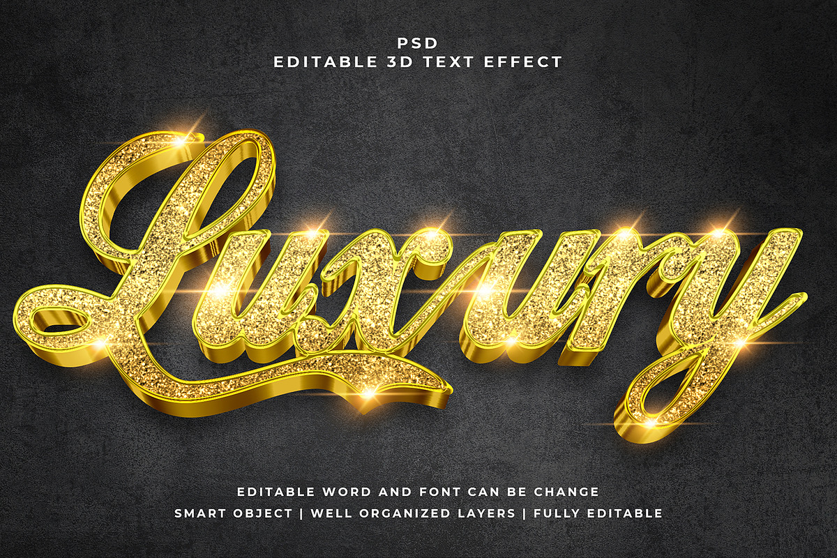 Luxury Golden 3d Text Effect Style, a Layer Style Add-On by designermdnazir