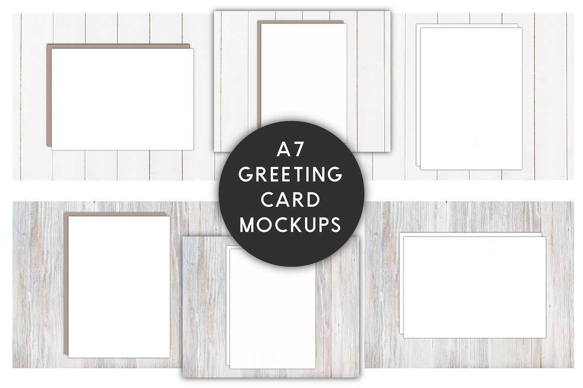 A7 5x7 Greeting Card Mockups, a Product Mockup by In A Nutshell Studio (Photo 1 of 6)