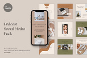 Podcast Marketing Bundle | CANVA, a Social Media Template by Grandview Collective (Thumbnail 1 of 8)