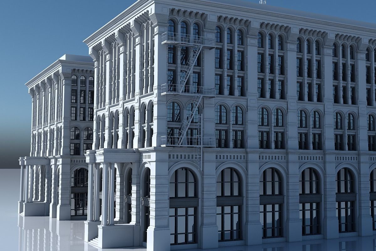 Commercial Building Facade 21, an Architecture 3D Model by Giimann (Photo 7 of 15)