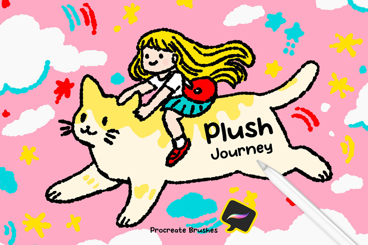 Plush Journey Procreate Brush Set, a Brush Add-On by itefan Studio (Photo 1 of 2)