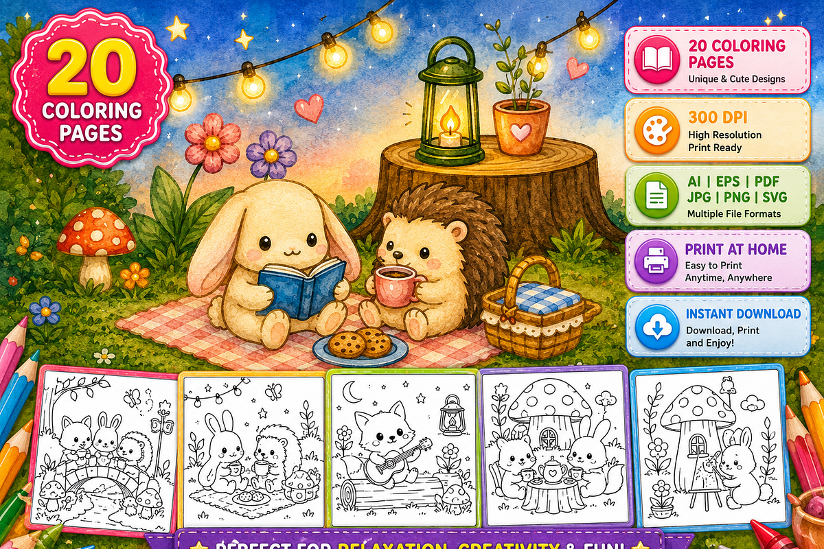 Mush Mini Bunny Moments Color Book, an Animal Illustration by Design Zone (Photo 2 of 5)