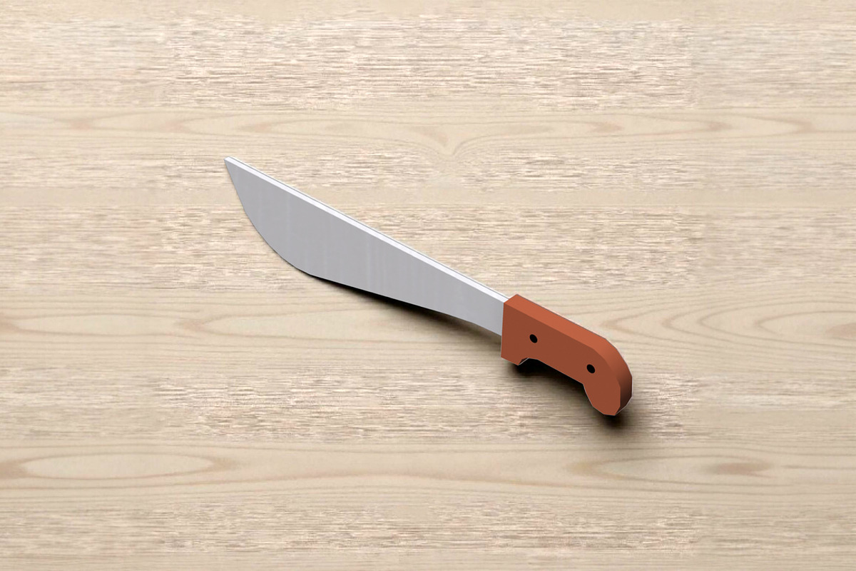 Machete Knife - 3d papercraft preview 3