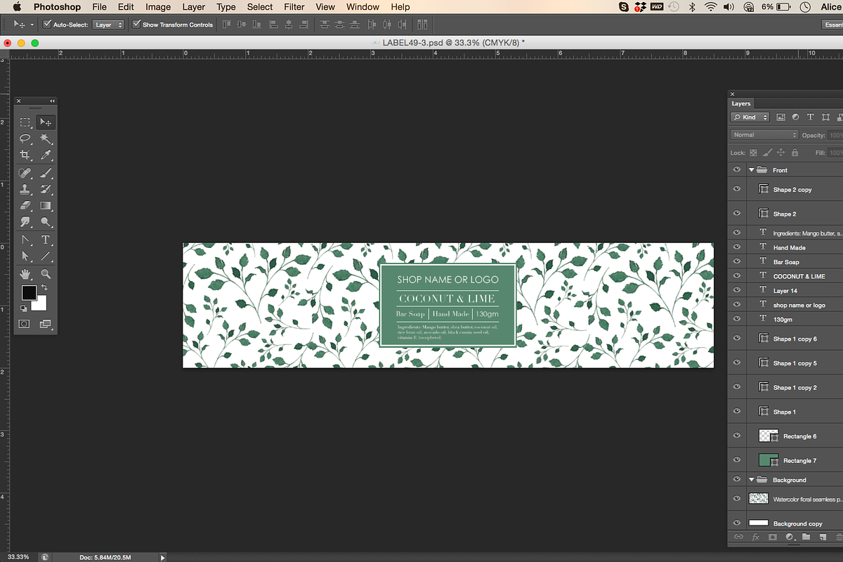 Soap label template id49, a Stationery Template by AIW SOLUTIONS (Photo 2 of 4)