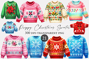 Preppy Christmas Sweater PNG Clipart, an Illustration by Designworld (Thumbnail 1 of 4)