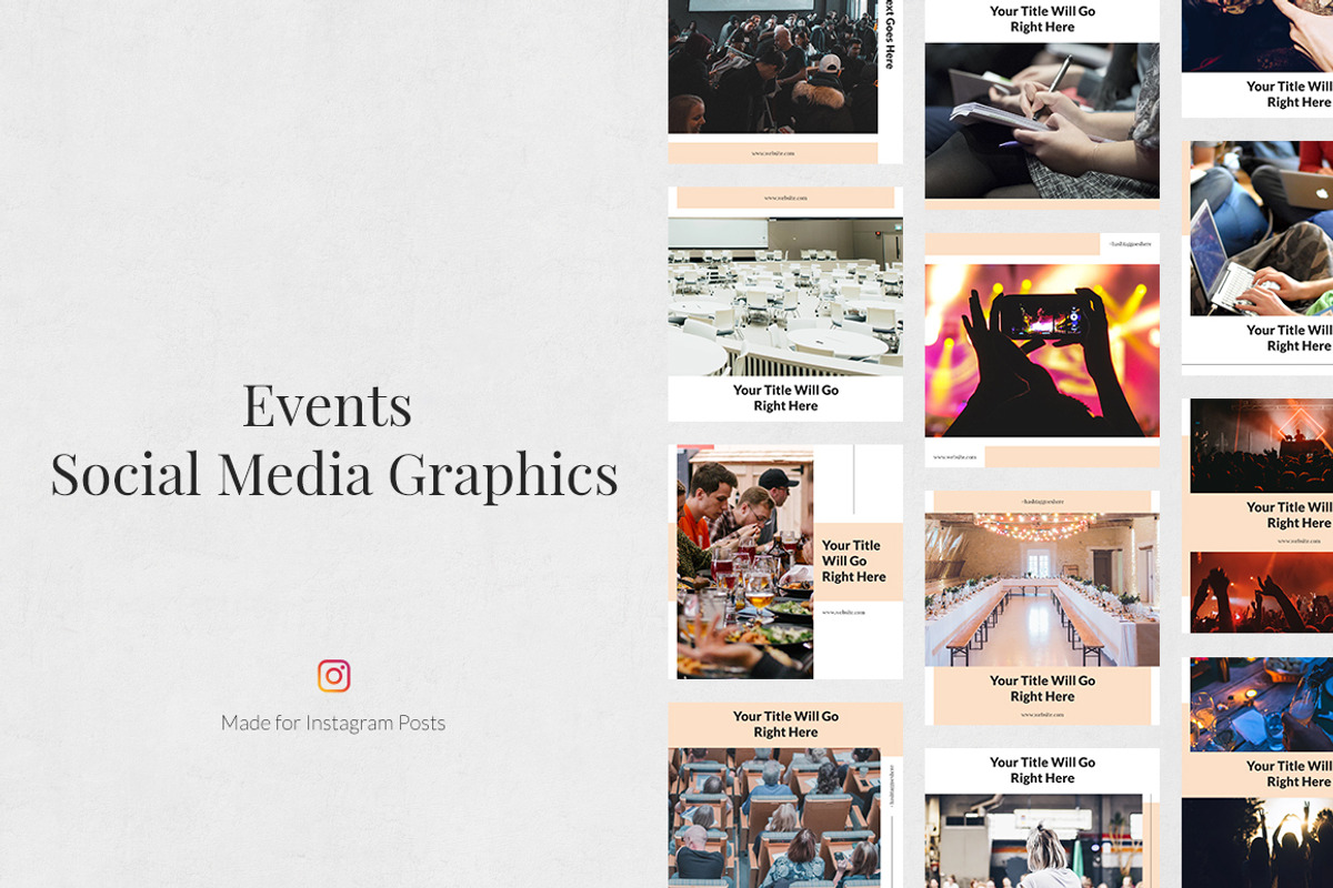 Events Instagram Posts, a Social Media Template by Social Corner Graphics (Photo 1 of 8)