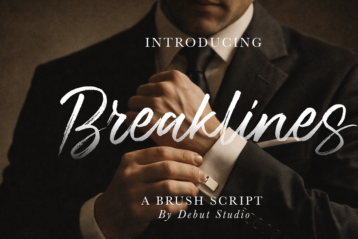 Breaklines – Authentic Brush Script, a Script Font by Debut Studio (Photo 1 of 16)