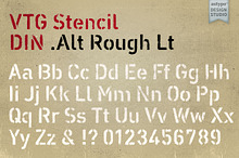 Vtg Stencil DIN - Alt Rough Lt
