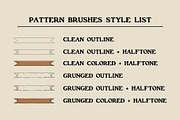 Retro ribbon vector pattern brushes, a Pattern Graphic by Judsart (Thumbnail 3 of 4)