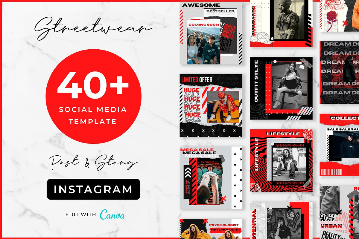 Instagram Canva Template, a Social Media Template by kreatifreya