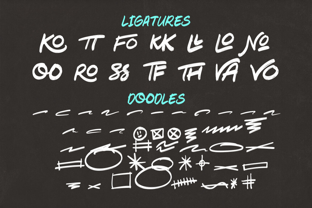 Night Owl Brush Font, a Handwritten Font by Deeezy (Photo 5 of 6)