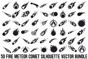 Fire Meteor Comet Silhouette Bundle, an Illustration by Designs_River (Thumbnail 1 of 51)