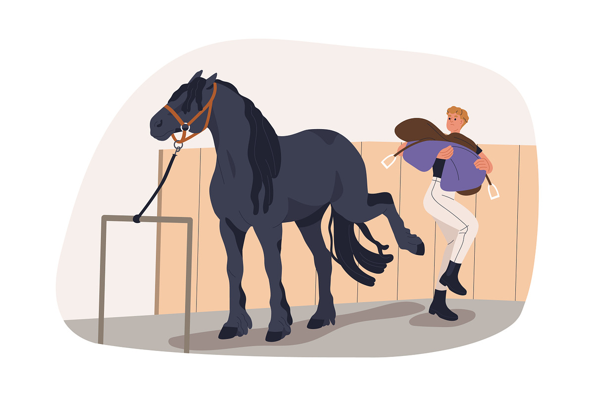 Naughty, disobedient horses training, an Animal Illustration by Good Studio (Photo 13 of 16)