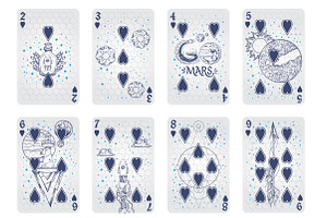 Playing Cards. Space.