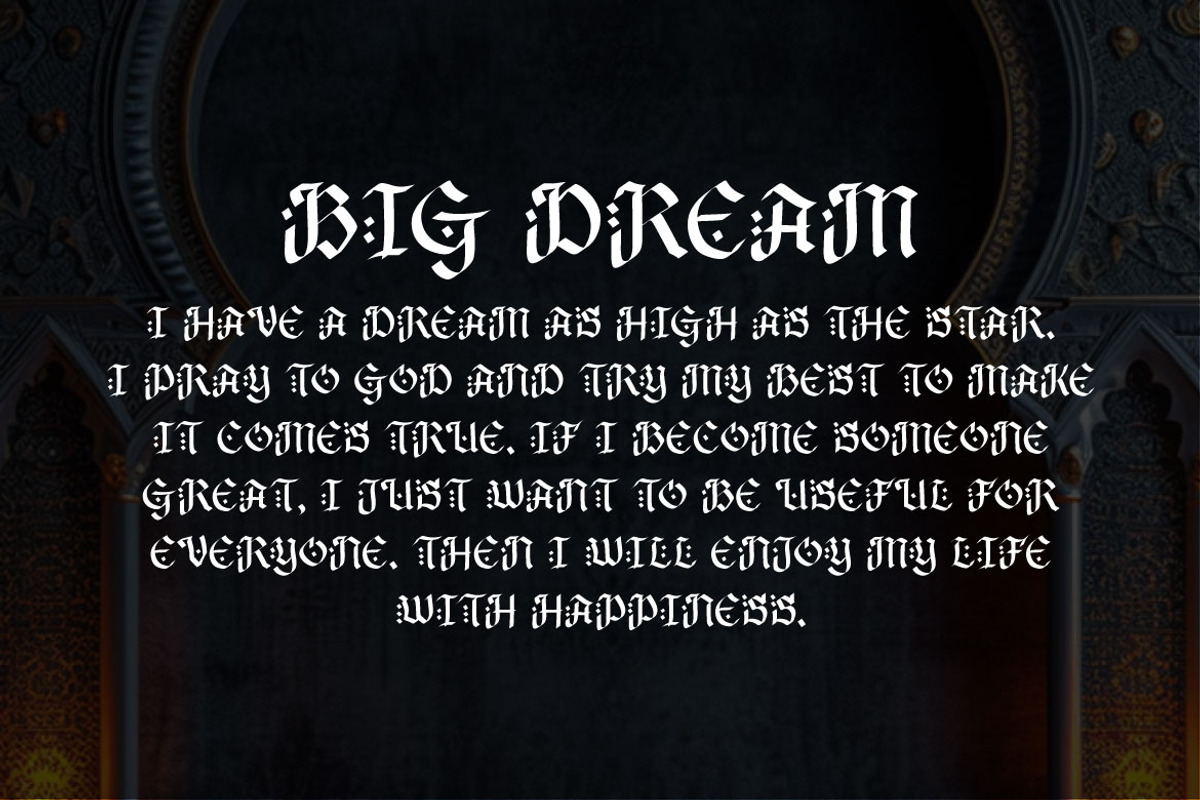 Al Rich - Decorative Blackletter, a Blackletter Font by Mightyfire (Photo 3 of 4)