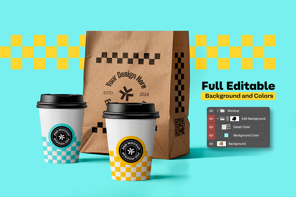 Coffee Shop Mockup Set AI Generated, a Cups & Container Mockup by rodrigofkaminski (Photo 5 of 7)