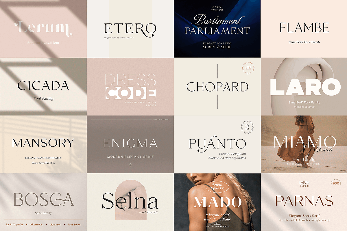 Exclusive Font Bundle, a Sans Serif Font by Larin Type Co. (Photo 6 of 15)