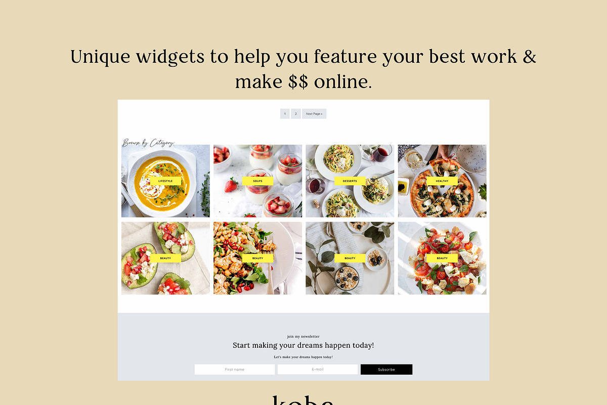 Food Blog WordPress Theme OREGANO, a WordPress Template by KOBA themes (Photo 4 of 6)