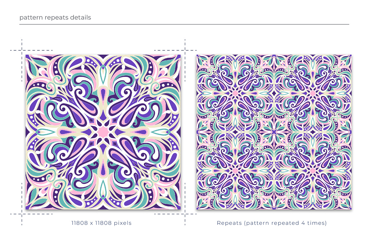 Elegant Paisley Mandala Pattern Pack, a Pattern Graphic by ASTUDIO (Photo 2 of 8)