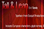 Tall & Lean Family, a Sans Serif Font by Essqué Productions (Thumbnail 1 of 4)