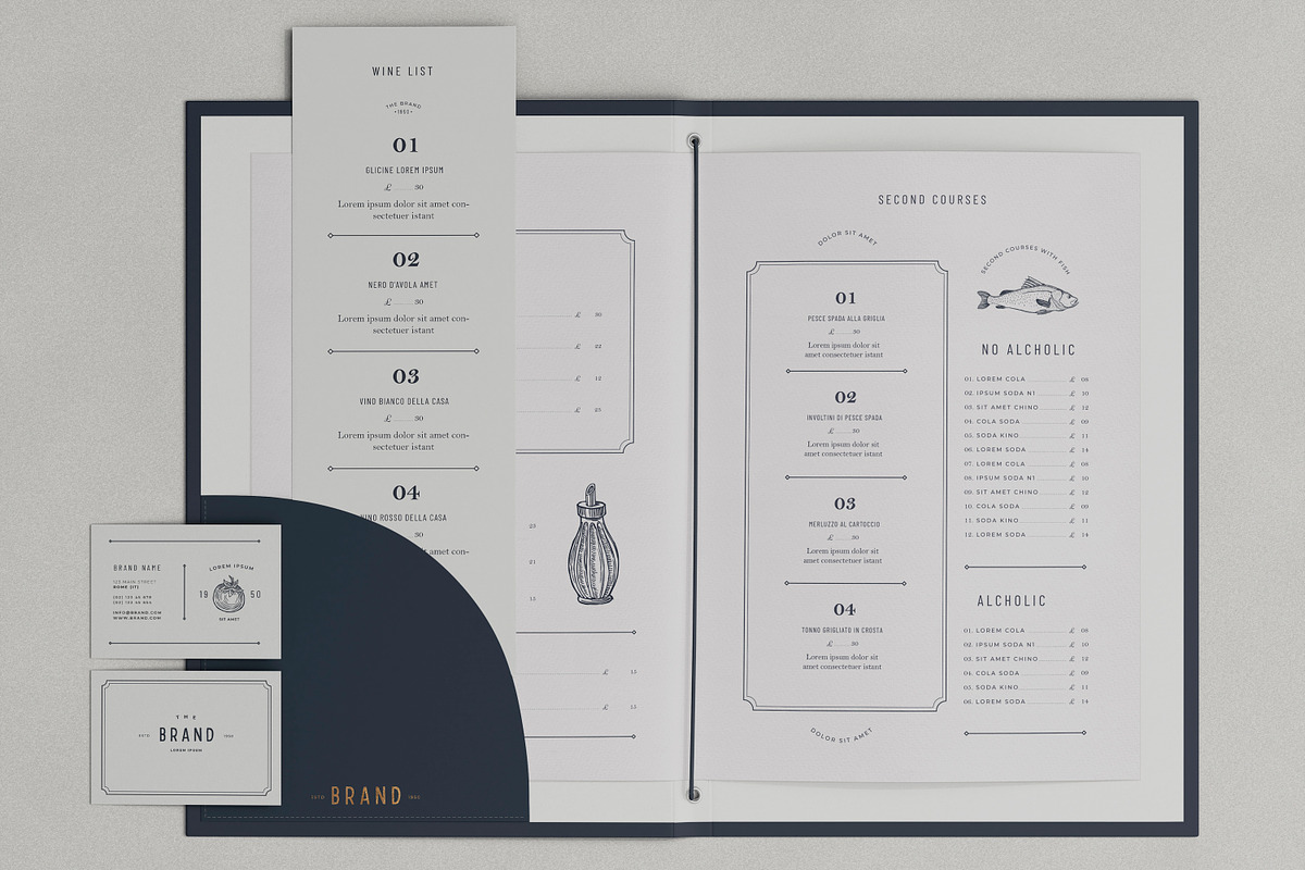 Restaurant Menu & Brand Mockup kit, a Books & Magazine Mockup by Catkie - Digital Art (Photo 7 of 9)